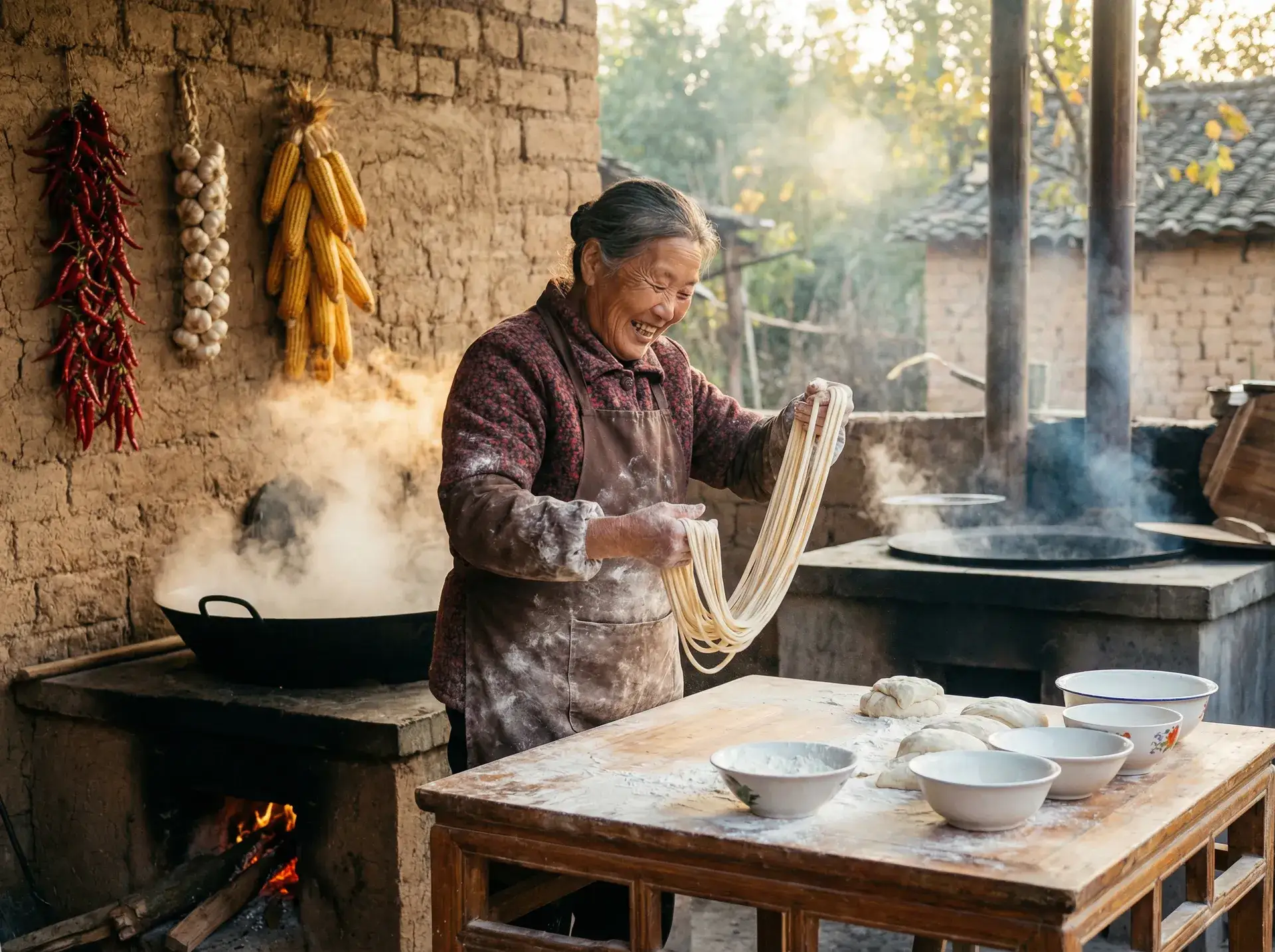 农家大嫂手擀面 - 阴阳路5 乡村美食